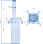 Słupek półautomatyczny S 127‑600 G  Hormann 