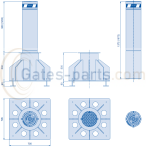 Słupek przenośny R 275‑M50‑900 / R 275‑M50‑1200 Hormann