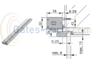 437899 - 437900 - Szyna do drzwi szklanych do napędu PortaMatic Hormann  