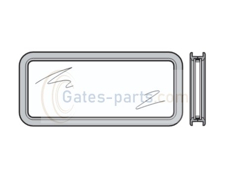 3057711 - Sandwich-Verglasung Typ A, Kunststoffrahmen mit Kunststoff- Doppelscheibe, klar, 33 mm, für Tore mit Sicke, Hörmann