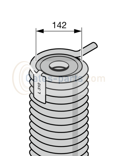 Sprężyna skrętna rozmiar 310 - 329 do bram przemysłowych Hörmann (3074329, 3074330, 3074331, 3074332, 3074333, 3074334, 3074335, 3074336, 3074337, 3090560, 3074338, 
3074339, 3074340, 3074341, 3074342)