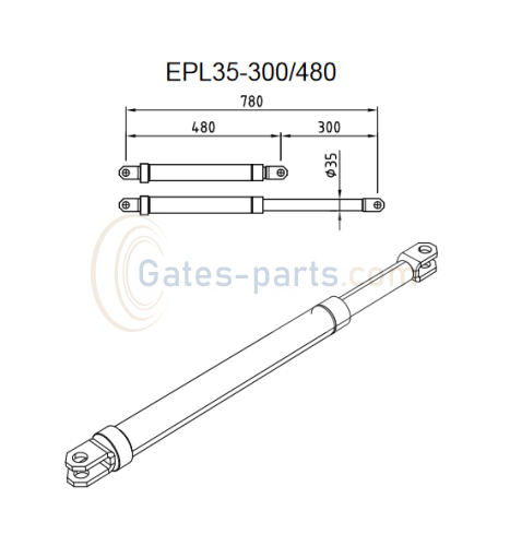 Siłownik główny do rampy przeładunkowej teleskopowej Hörmann HTL2 (307391 311010 307686 311465 307687 311466 311467)