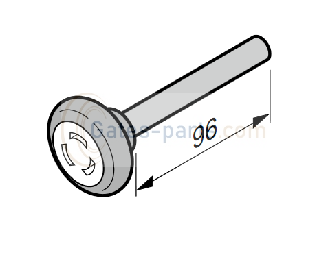 Rolka bieżna dolna z osią 95 mm do bram garażowych Hormann (3047259)