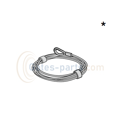 Lina stalowa Ø 4 do bębna linowego bramy przemysłowe Hörmann (3095586, 3095587, 3095588, 3095589, 3095590, 3095591, 3095592, 3095593, 3095594, 3095595)